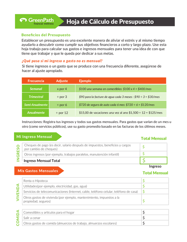 Fill Free Fillable GreenPath Financial Wellness PDF Forms