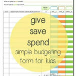 Financial Literacy Budget Sheets Simple Budget Worksheet Kids Budget