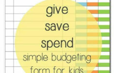 Financial Literacy Budget Sheets Simple Budget Worksheet Kids Budget