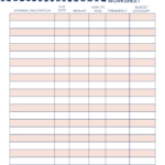 Fixed Expenses Worksheet 1 The Budget Mom