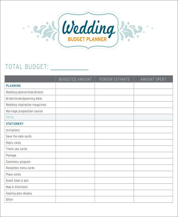 FREE 8 Wedding Budget Worksheet Templates In MS Word PDF Excel 