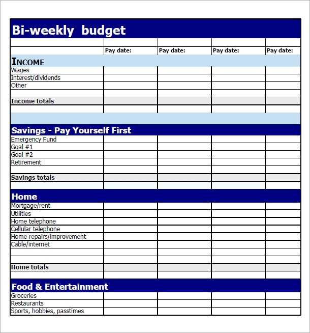 FREE 9 Examples Of Bi Weekly Budget Templates In Google Docs Google 