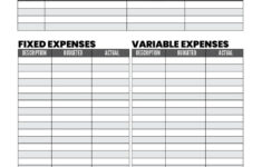 Free Blank Budget Worksheet Printables To Take Charge Of Your Finances
