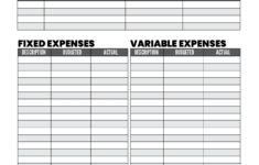 Free Blank Budget Worksheet Printables To Take Charge Of Your Finances