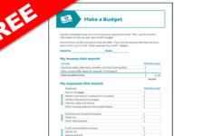 FREE Budget Sheets From The FTC