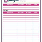 Free Budget Worksheets Single Moms Income