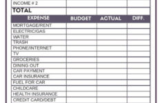 Free Budget Worksheets Single Moms Income Db excel