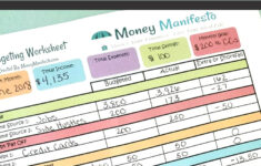 Free Budgeting Printable To Help You Learn To Budget Money Manifesto