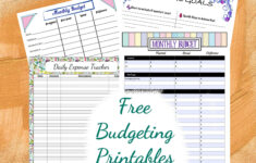 Free Budgeting Printables Expenses Goals Monthly Budget Free