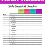 Free Debt Snowball Printable Worksheet Track Your Debt Payoff Debt