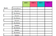Free Debt Snowball Printable Worksheet Track Your Debt Payoff Debt