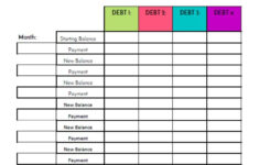 Free Debt Snowball Printable Worksheet Track Your Debt Payoff Debt