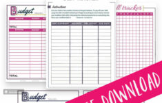 Free Download Budget Binder Printables Single Moms Income