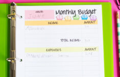 Free Monthly Budget Printable For Kids Carrie Elle