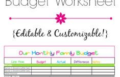 Free Monthly Budget Template Cute Design In Excel