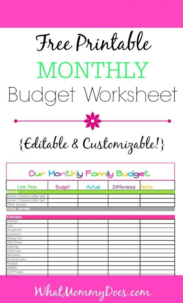 Free Monthly Budget Template Cute Design In Excel Monthly Budget 