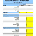 Free Personal Budget Template 7 Free Excel PDF Documents Download