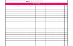 Free Printable Blank Monthly Budget Template Addictionary