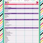 Free Printable Monthly Budget Worksheet Monthly Budget Printable