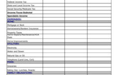 Free Printable Personal Budget Worksheet Personal Budget