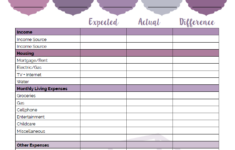 Fun And Pretty Printable Budget Worksheet With Custom Spots To Fits