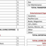 Gail Vaz Oxlade Budget Excel Blank Worksheet Printable Spreadsheet