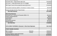 Grant Budget Template 10 Free PDF Word Documents Download Free