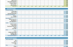 Home Budget Worksheet Template
