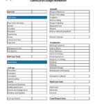 Home Construction Budget Worksheet How To Create A Home Construction