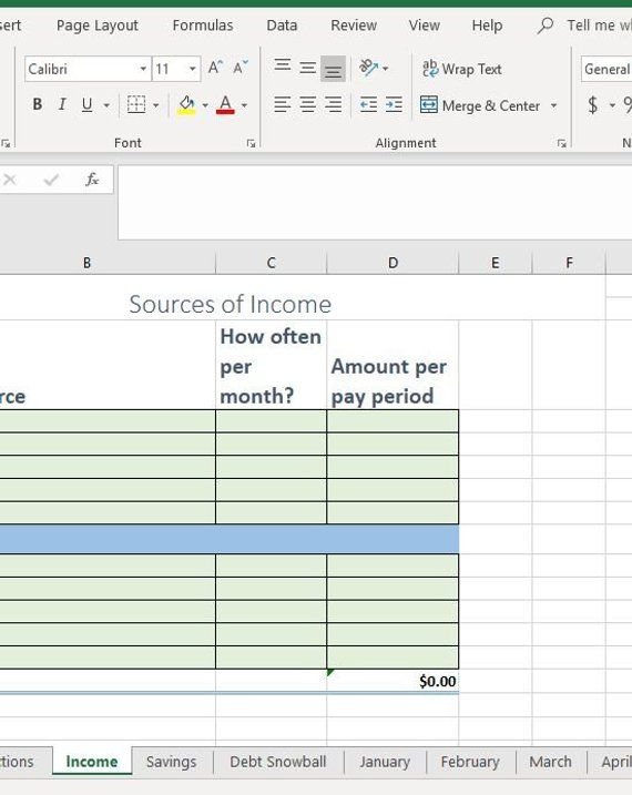 Interactive Budget Excel Worksheet Budgeting Tools Excel Budget 