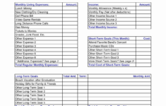 Living Budget Spreadsheet Within Cost Of Living Budget Worksheet