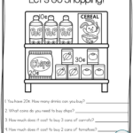 Money Word Problems Worksheets