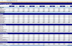 Monthly And Yearly Budget Spreadsheet Excel Template