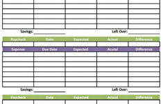Monthly Budget Form Fillable Excelxo