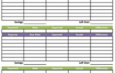 Monthly Budget Form Fillable Excelxo