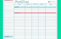 Monthly Budget Planner Template Best Of Blank Monthly Bud Worksheet