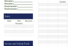 Monthly Budget Worksheet Available In doc pdf And Pdf Fillable