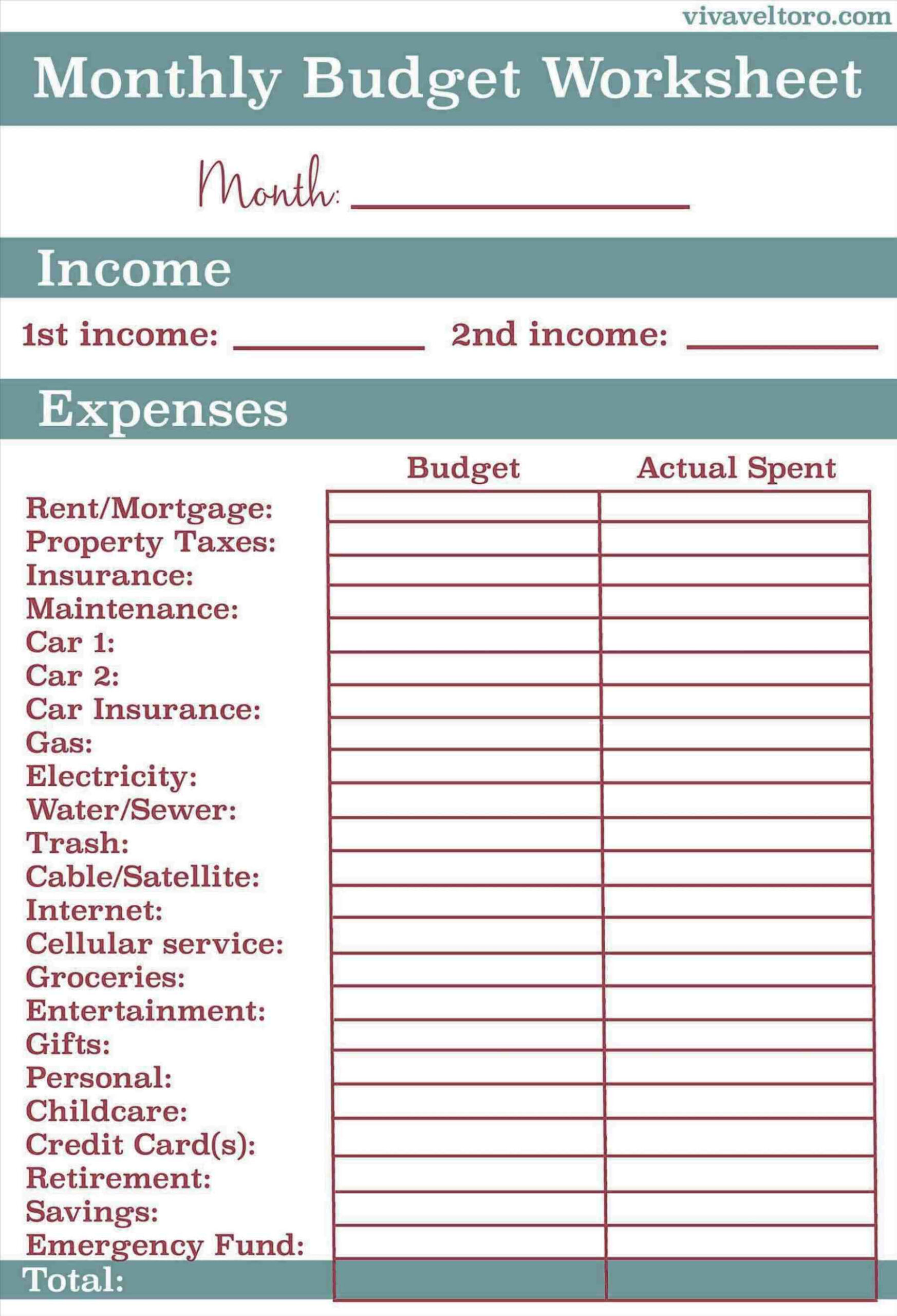 Monthly College Expense Calculator Worksheet Sample Templates 