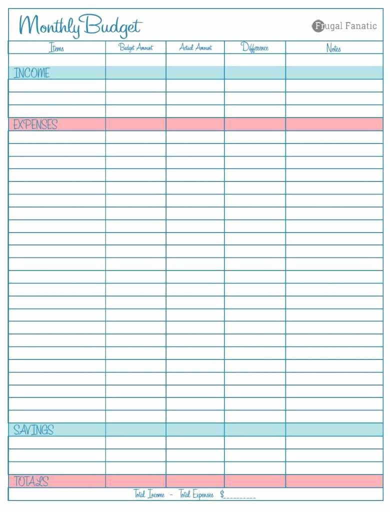 Free Printable Monthly Expense Sheet