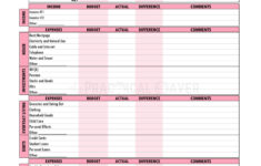 Monthly Family Budget Printable The Practical Saver Shop