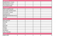 Monthly Home Budget Spreadsheet Easy Worksheet Excel Free Download