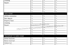 Moving Planner Editable