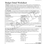 Ojp Budget Detail Worksheet Promotiontablecovers