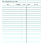Paying Bills Worksheet For Students Free Bill Tracking Sheet Tracker