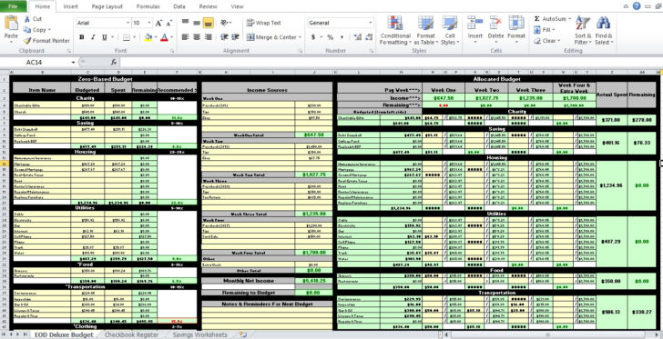 Budgeting Worksheet Excel