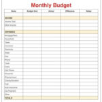 Pin On Monthly Budget Template