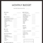 Printable Budget Worksheet Dave Ramsey Learning How To Read