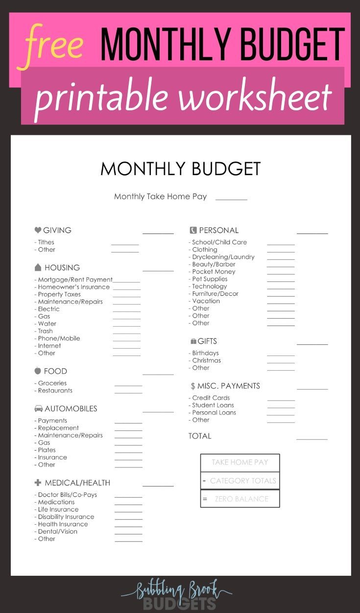 Printable Budget Worksheet Dave Ramsey Learning How To Read