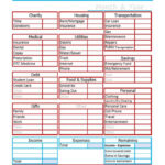 Printable Budget Worksheet For College Students Db Excel