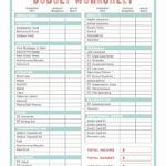 Printable Budget Worksheet Pdf Db Excel